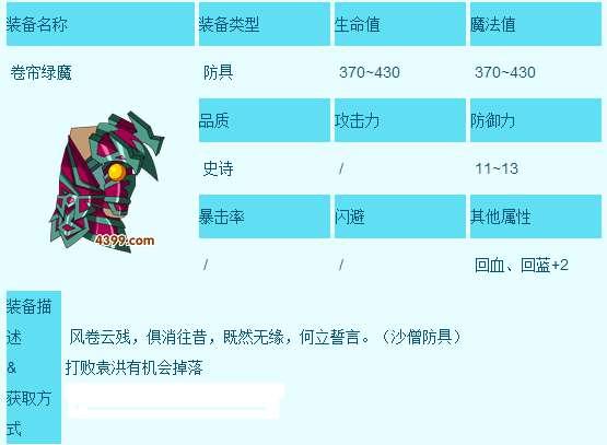 造梦西游3卷帘绿魔易爆点（卷帘绿魔爆点图片）